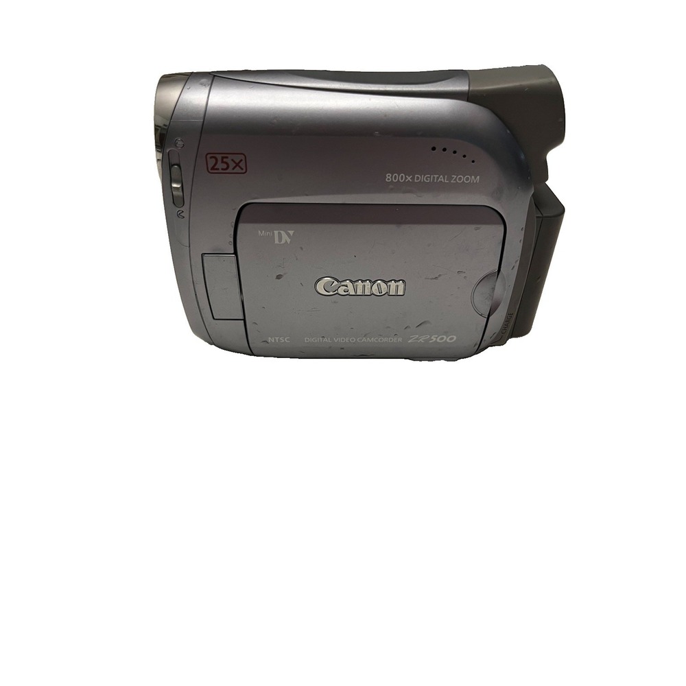 Canon ZR500 Standard Definition MiniDV Camcorder (Silver) Tested Works WCharger